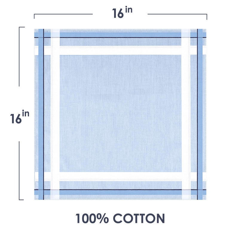 Selected Hanky 100% Cotton Men's Handkerchief 6 Piece Gift Set - Image 3