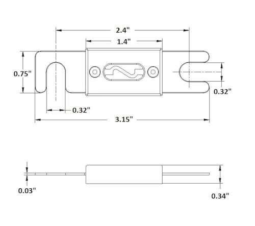 AA ANL Fuse 150A 150 Amp For Car Vehicle Marine Audio Video System Gold 2 Pack (150 Amp) - Image 3