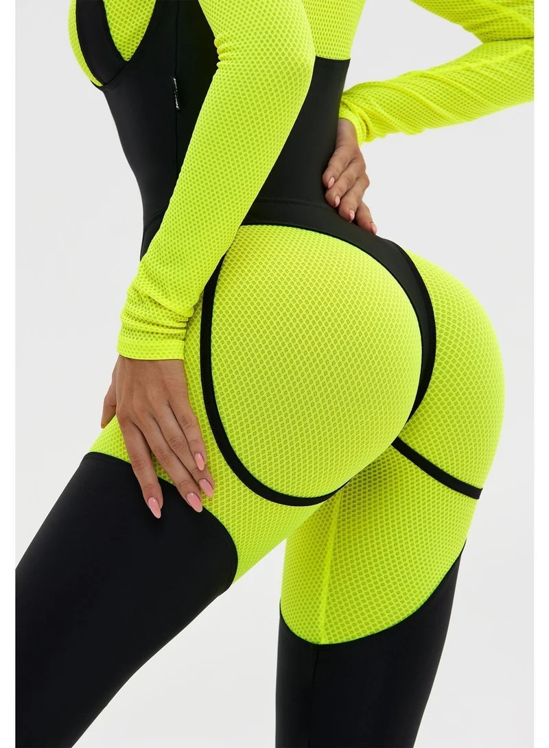 Bona Fide Mistress Yellow Neon Mistress Gym Jumpsuit for Women for Women | Best Price UAE