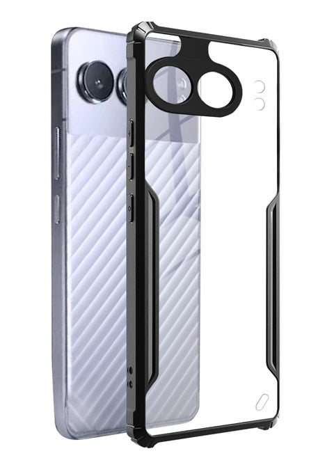 OnePlus Nord 4 Hard PC Back Cover Case with Shockproof Premium TPU Border 360 Degree Impact Resistant Camera lens Protection Transparent Cover For OnePlus Nord 4