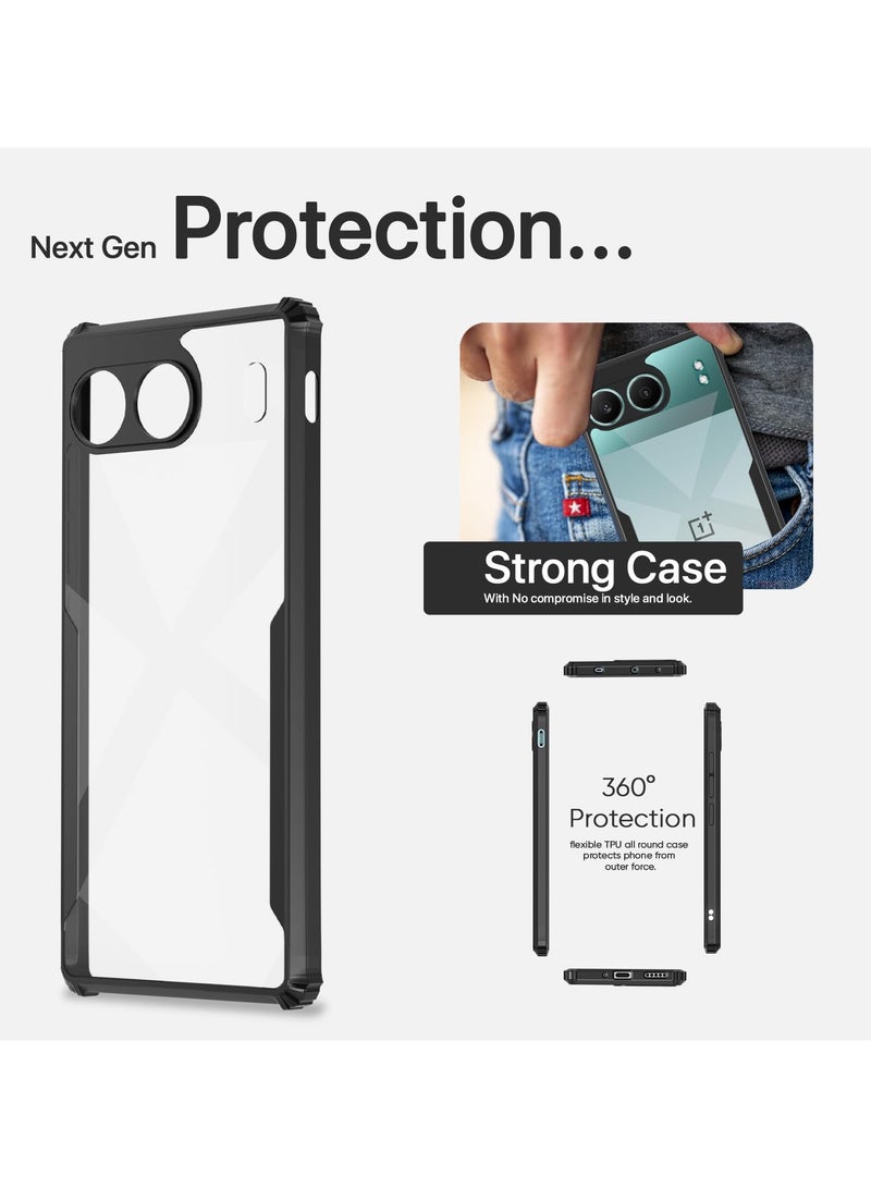 OnePlus Nord 4 Hard PC Back Cover Case with Shockproof Premium TPU Border 360 Degree Impact Resistant Camera lens Protection Transparent Cover For OnePlus Nord 4 - Image 3