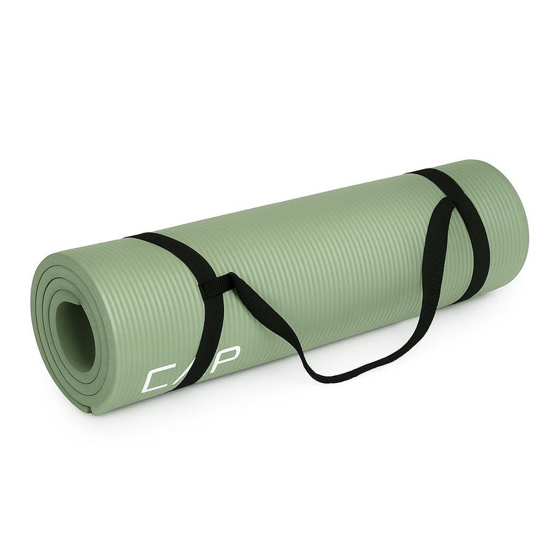 CAP Barbell High Density Exercise Yoga Mat with strap, 68"x24"x 1/2" - Sage Green - Image 1