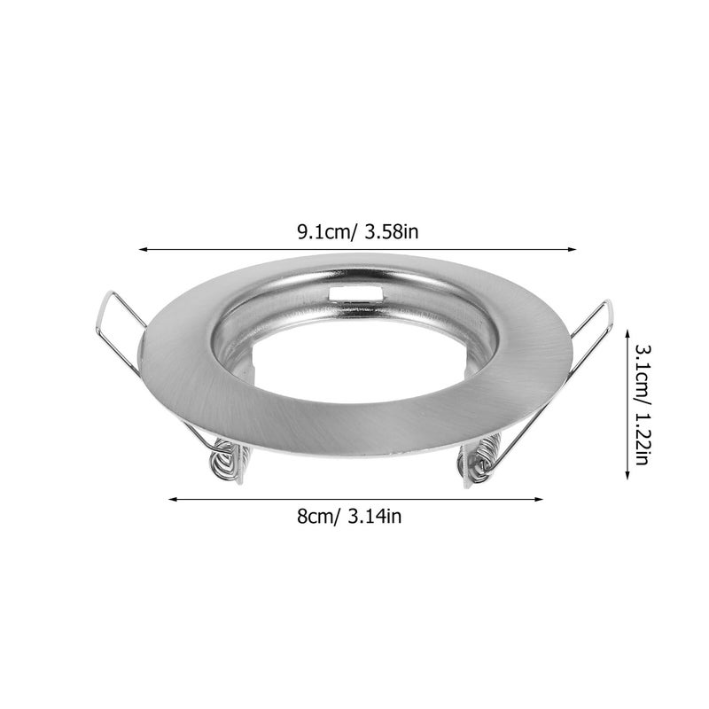2Pcs Round Metal Recessed Spotlight Mounting Frame For Ceiling Downlight Holder Trim - Image 3