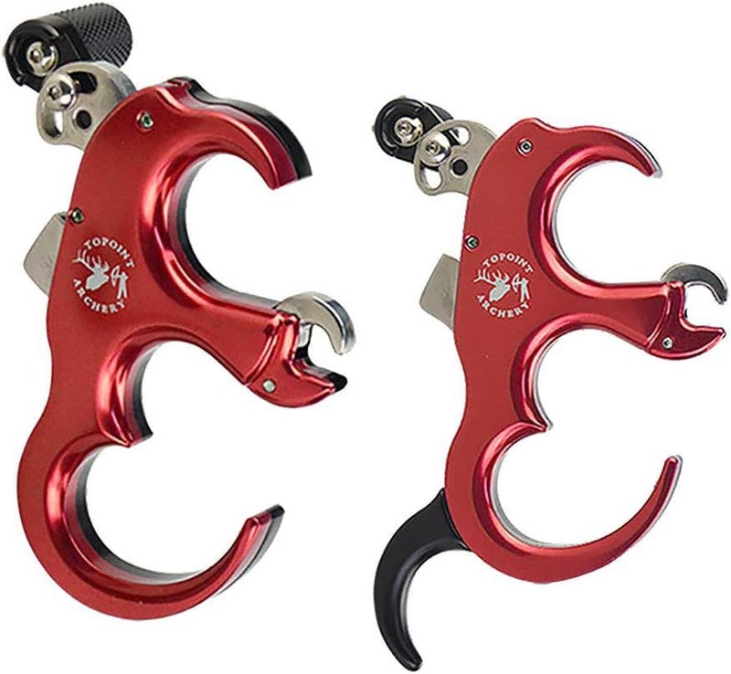 SHARROW Bow Release Aid 3/4 Fingers Automatic Archery Release Aluminium Alloy Thumb Trigger for Compound Bow Accessory - Image 1