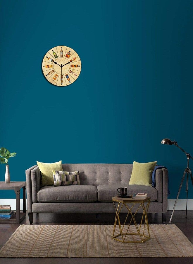كارتك ساعة حائط خشبية بتصميم تجريدي من كارتيك (بيج، 11 × 11 بوصة) - Image 2