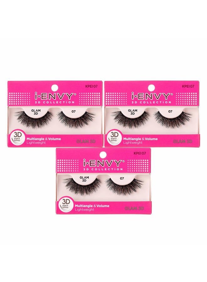 KISS مجموعة i-Envy 3D Glam متعددة الزوايا والحجم (3 عبوات، KPEI07) - Image 1