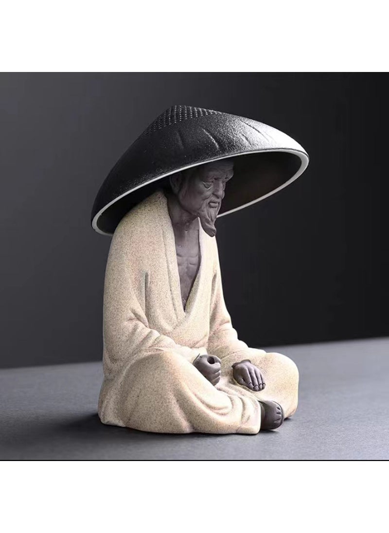 Generic - Ceramic Tea Strainer Kung Fu Accessory Old Man Tea Leak-Grey - Image 1