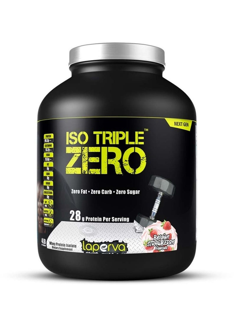 Laperva بروتين عزل واي إيزو تريبل زيرو بنكهة الفراولة البلجيكية 4Lb