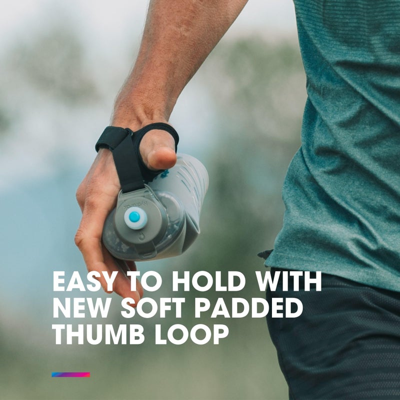 HydraPak SkyFlask Speed - Collapsible Handheld Running Water Bottle (350ml, 500ml, 500ml Insulated) - Adjustable Strap, Lightweight, Spill-Proof Cap - Image 3