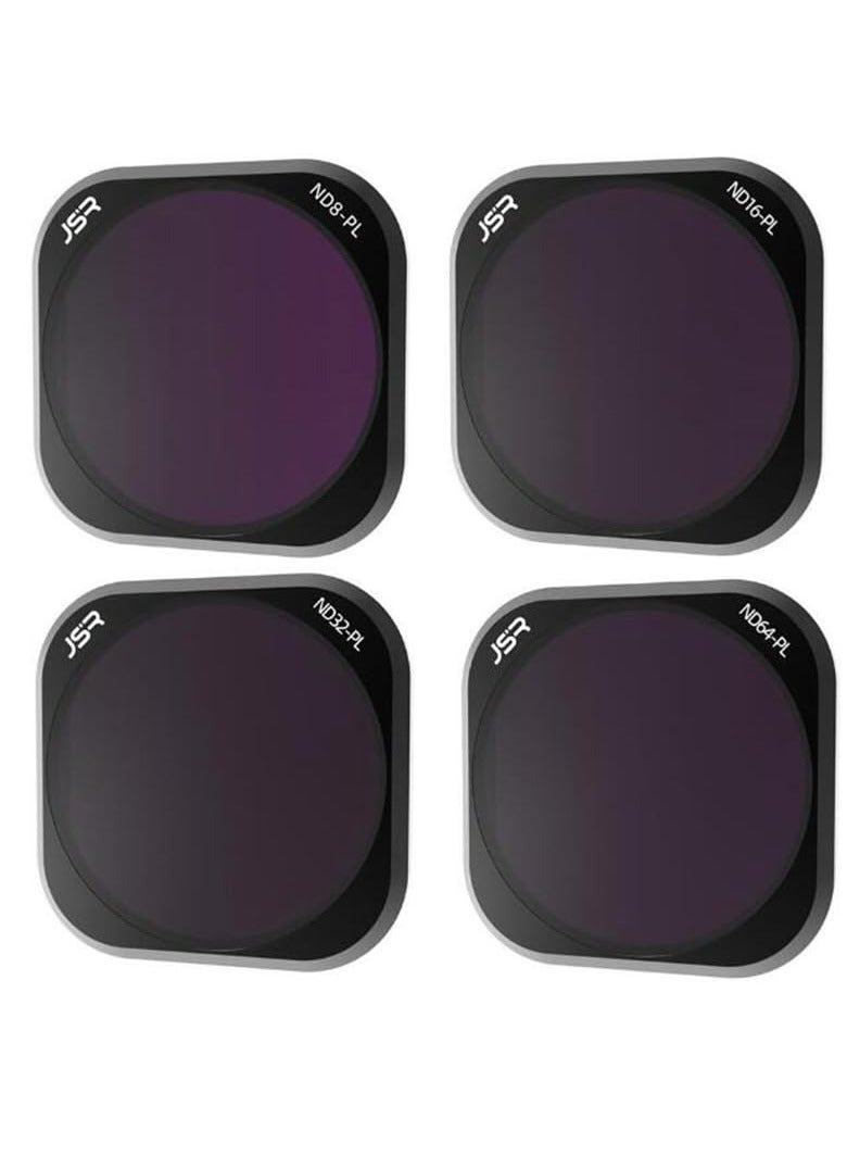 Lens Filters for Insta 360 Ace Pro, Waterproof Lens Protection Filter Set, Polarizing Neutral Density HD Filter Lens Protective Protector Cover for Insta 360 Ace Pro (ND8PL+ND16PL+ND32PL+ND64PL) - Image 1