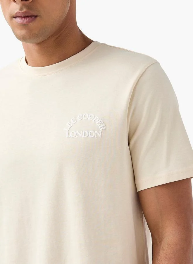 Lee Cooper Lee Cooper Graphic Print Crew Neck T-shirt with Short Sleeves