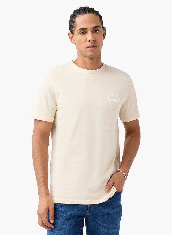 Lee Cooper Graphic Print Crew Neck T-shirt with Short Sleeves - Image 1