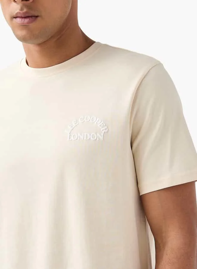 Lee Cooper Lee Cooper Graphic Print Crew Neck T-shirt with Short Sleeves