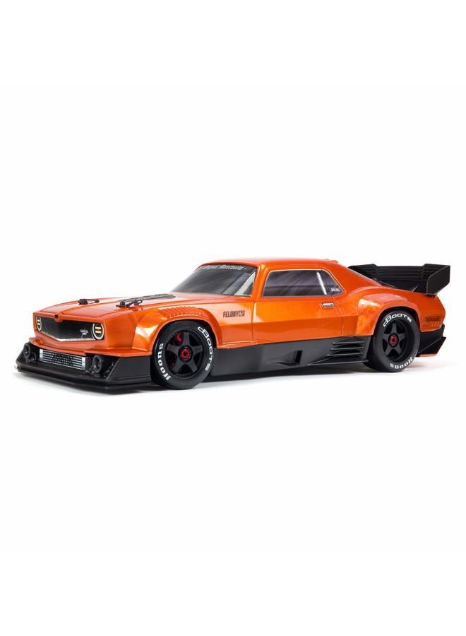 ARRMA 1/7 Felony 6S BLX Street Bash All-Road Muscle Car RTR (Ready-to-Run Transmitter and Receiver Included, Batteries and Charger Required), Orange, ARA7617V2T2 - Image 1