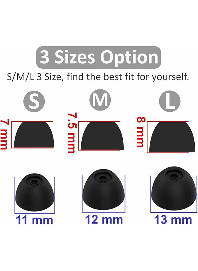 erorex Silicone Earplug Cover Silicone For Galaxy Buds 2 Ear Tips Earbuds 6 Pairs Soft Rubber Flexible Eartips Buds Wing Tips Fit In Case Compatible With Samsung Galaxy Buds 2 Galaxy Buds Plus Anti Slip - Image 3