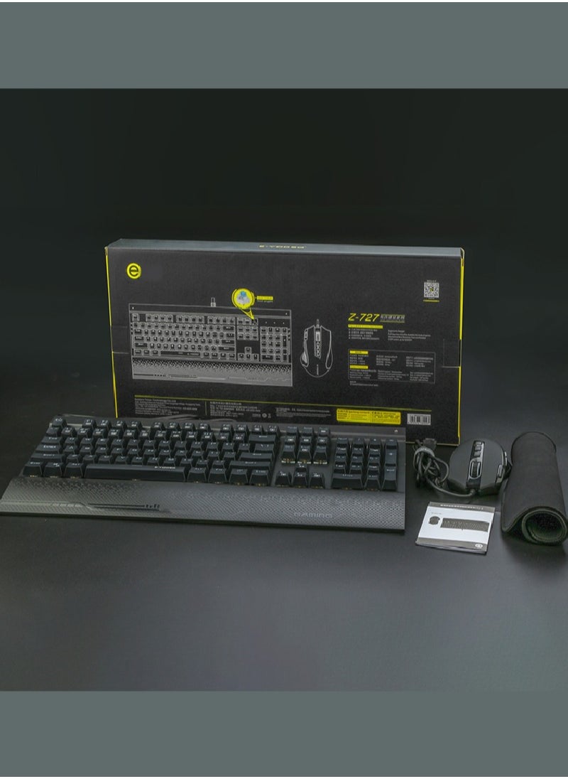 E-YOOSO - Z-727 RGB Mechanical Gaming Keyboard with RGB Gaming Mouse set, Blue Switch Mechanical Keyboard - Image 1
