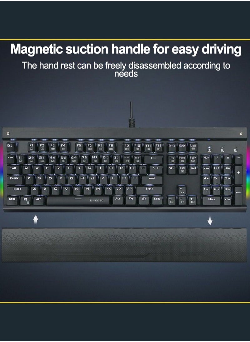 E-YOOSO - Z-727 RGB Mechanical Gaming Keyboard with RGB Gaming Mouse set, Blue Switch Mechanical Keyboard - Image 1