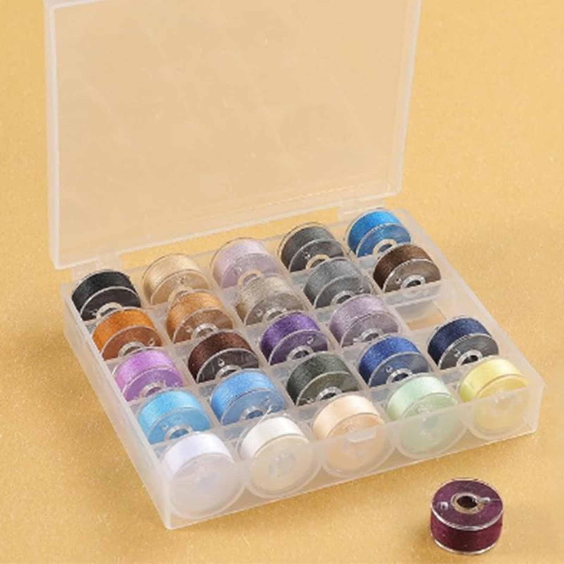 Transparent Portable Sewing Thread Spool Box With 25 Slots For Craft Storage - Image 2