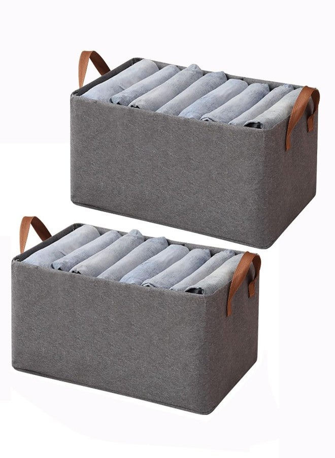 obliss Clothes Organizer Non-Woven Fabric for Wardrobe/Foldable Cupboard Storage Boxes/Rectangular Almirah Organizers for Shirts/Pants/T-Shirts/Dress/Jeans (1) - Image 1