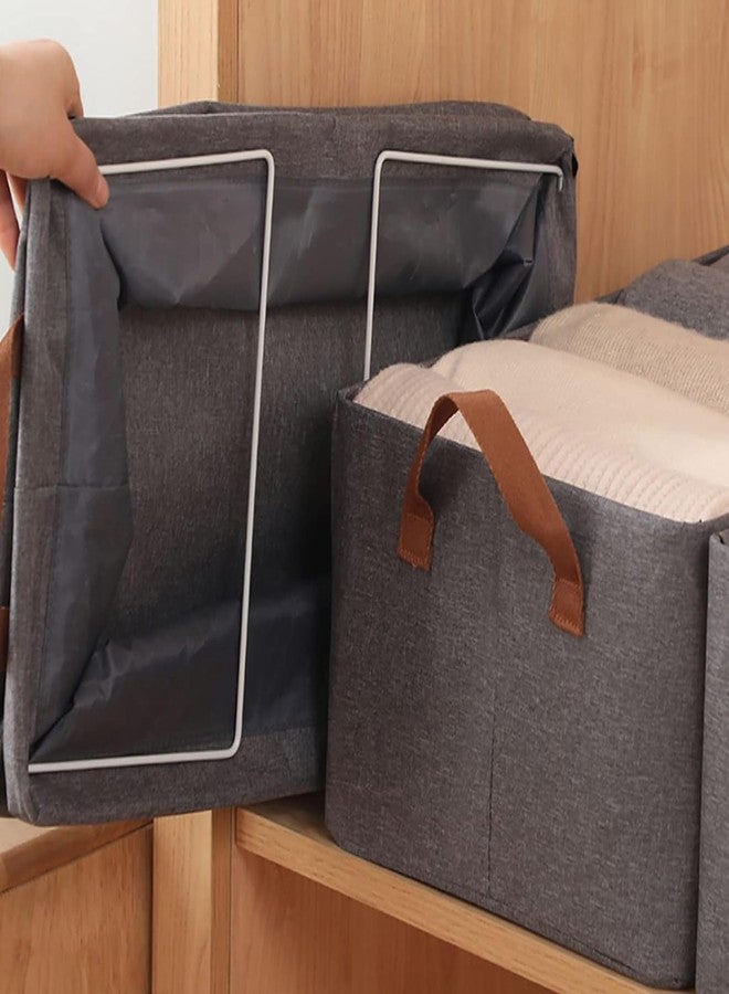 obliss Clothes Organizer Non-Woven Fabric for Wardrobe/Foldable Cupboard Storage Boxes/Rectangular Almirah Organizers for Shirts/Pants/T-Shirts/Dress/Jeans (1) - Image 2