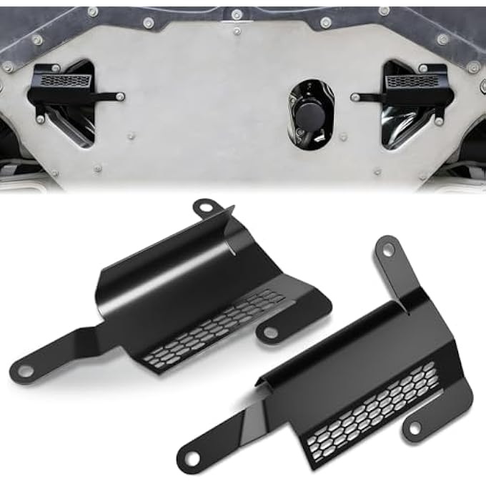 MSIZOY Front Lower Bumper Air Deflector Compatible with for Corvette C8 2020-2025 - Replacement for OEM 85580653 & 85580654, Reduces Drag & Protects Engine (1 Set, Left & Right, Black) - Image 1