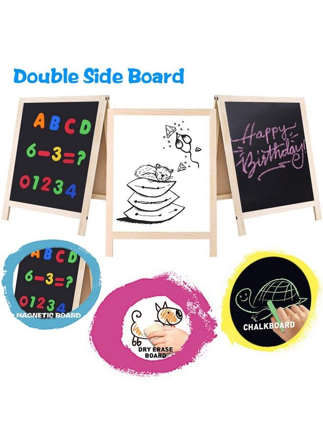 Ginmic Magnetic Letters And Numbers With Easel For Kids/Toddlers Magnetic Whiteboard & Chalkboard W/Dry Erase Markers Abc Magnets Alphabet Letters Learning Set Classroom Home Education Toys - Image 3