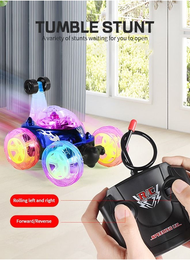GROIC - Remote Control Car, Stunt RC Car Invincible 360°Rolling Twister with Colorful Lights & Music Switch, Rechargeable Remote Control Car for Boys and Girls - Image 1