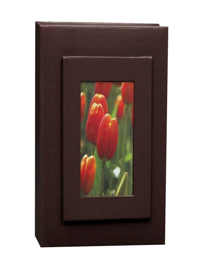 KVD 4x6 Photo Album, Fits 100 Pictures With Window Frame Cover Brown - Image 1