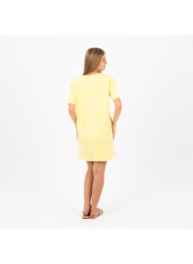 zecotex  Women's Cotton Nightshirt Dress | Printed Short Sleeve Sleepwear | Comfortable Summer Loungewear for Women  - Image 4