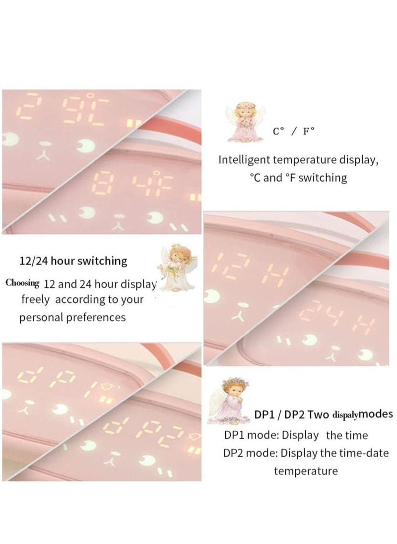 ماركة غير محددة - ساعة منبه للأطفال ، ساعة منبه رقمية LED ، ضوء إيقاظ وضوء ليلي ، ساعة مدرب نوم للأطفال ، منبهين / غفوة / تحكم صوتي ، منبه لطيف بجانب السرير لغرف نوم الأولاد - Image 1