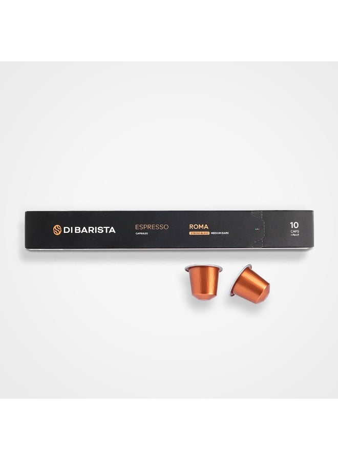 DI BARISTA Coffee Di Barista Roma Coffee Capsules – Signature 100% Arabica Multi-Origin Espresso Pods | Nespresso Compatible | Medium Dark Roast | Berry & Citrus Notes - Image 2