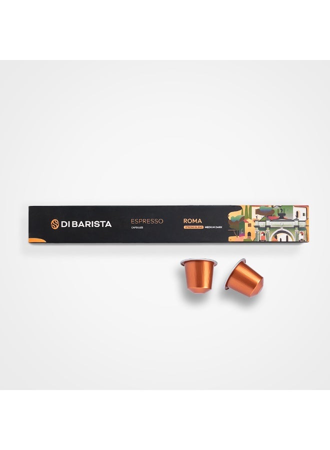 DI BARISTA Coffee Di Barista Roma Coffee Capsules – Signature 100% Arabica Multi-Origin Espresso Pods | Nespresso Compatible | Medium Dark Roast | Berry & Citrus Notes - Image 3