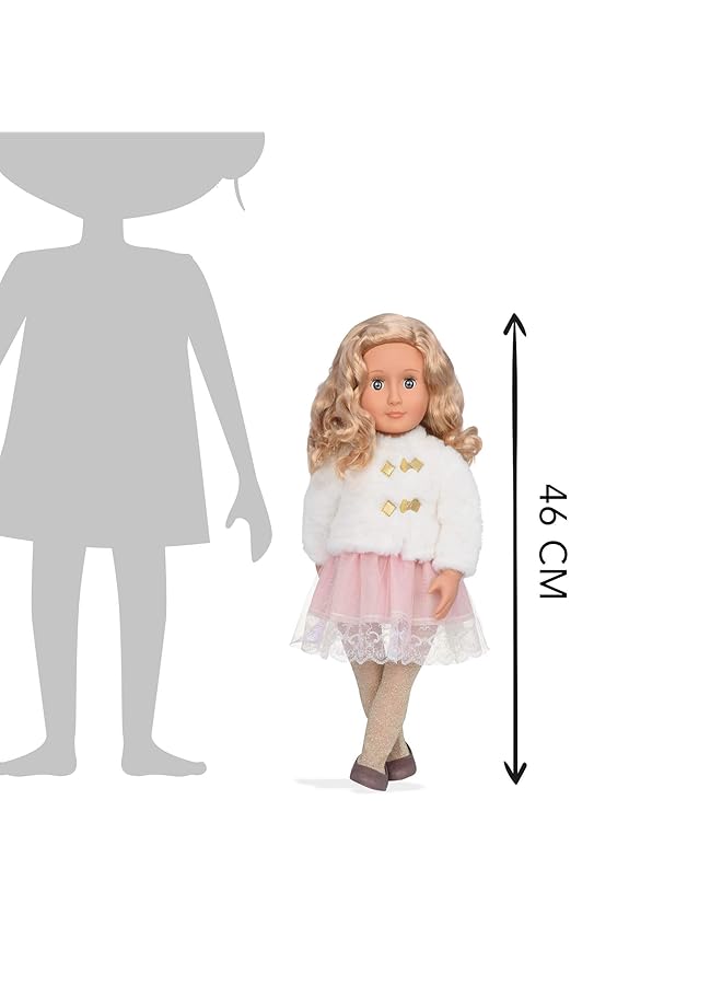 أور جنريشن دمية مع سترة من الفرو الصناعي الأبيض هاليا - Image 3