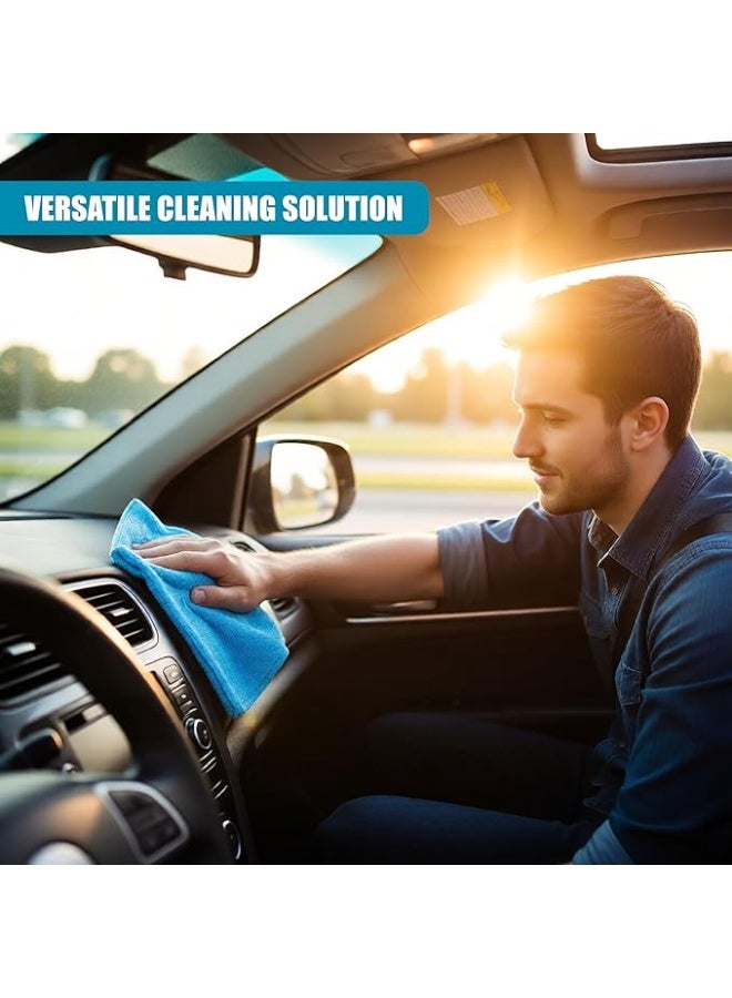 20 Microfibre Cleaning Cloths Dusters Car Bathroom Polish Towels (20), Multi-coloured - Image 5