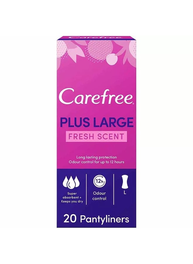 Carefree Carefree Plus Large Light Scent Pantyliners- 20pcs  - Image 1