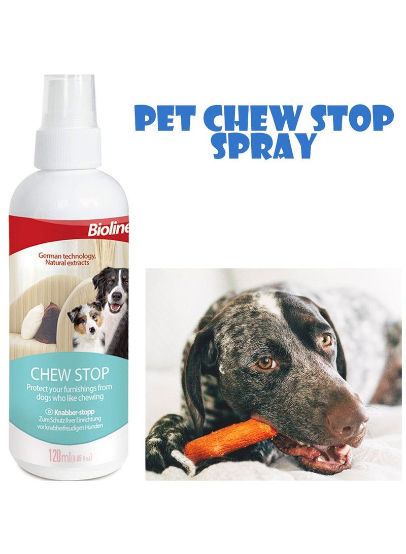 Bioline Chew Stop Dog Spray Natural Extracts 2X120ml - Image 2