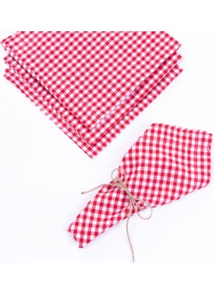 Bimotif Gingham picnic napkin, red, 40x40 4 pieces 