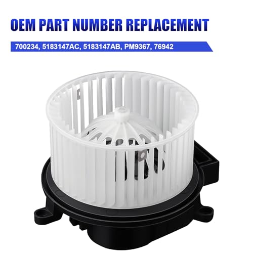 LCWRGS Rear AC Heater Blower Motor with Fan Fits for 2006-2020 Dodge Grand Caravan, Chrysler Town & Country Pacifica, Ford Expedition, Jeep Commander, Lincoln Navigator, VW Routan, Ram C/V Replace# 700234 - Image 5