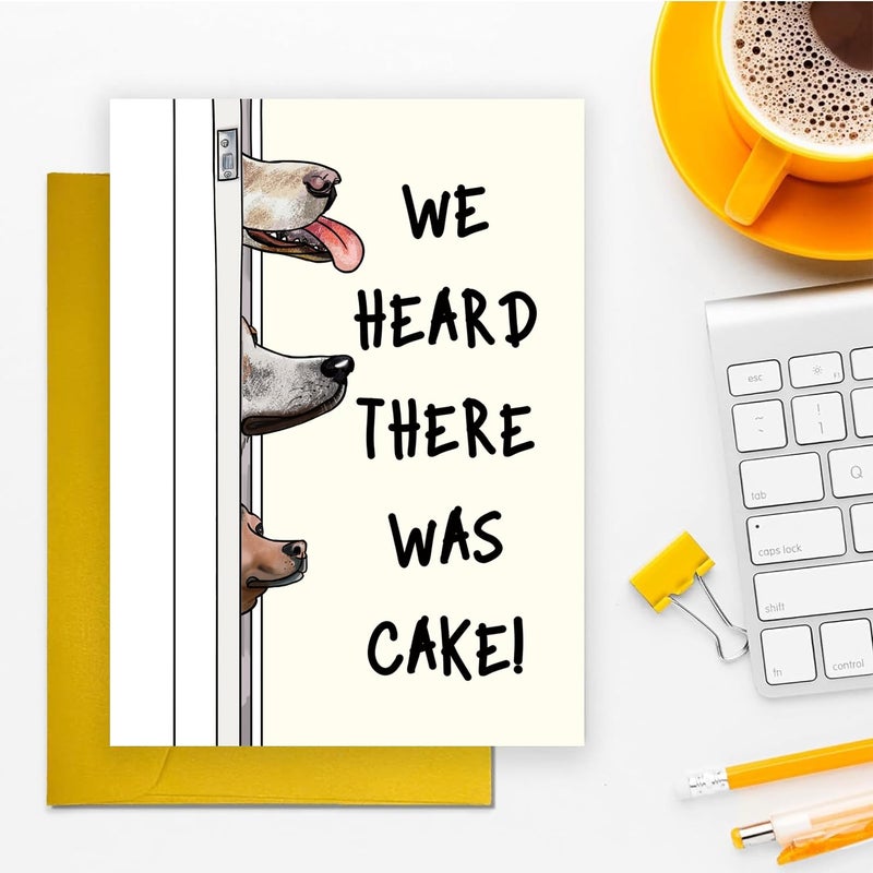 COLINHELIN Funny Dog Birthday Cake Card for Him Her, Happy Birthday Card from Dog, Cute Birthday Cards for Dog Lovers, Dog Bady Card for Dog Mom Dog Dad Dog Friend, Birthday Card for Dog Owner - Image 3