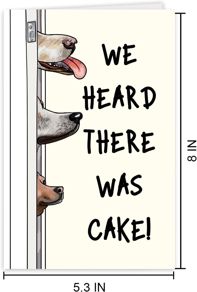 COLINHELIN Funny Dog Birthday Cake Card for Him Her, Happy Birthday Card from Dog, Cute Birthday Cards for Dog Lovers, Dog Bady Card for Dog Mom Dog Dad Dog Friend, Birthday Card for Dog Owner - Image 5