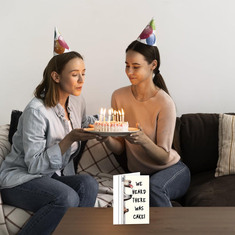 COLINHELIN Funny Dog Birthday Cake Card for Him Her, Happy Birthday Card from Dog, Cute Birthday Cards for Dog Lovers, Dog Bady Card for Dog Mom Dog Dad Dog Friend, Birthday Card for Dog Owner - Image 2