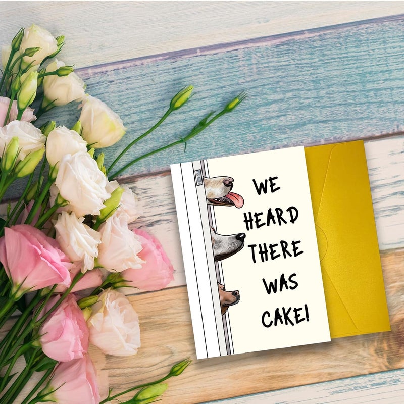 COLINHELIN Funny Dog Birthday Cake Card for Him Her, Happy Birthday Card from Dog, Cute Birthday Cards for Dog Lovers, Dog Bady Card for Dog Mom Dog Dad Dog Friend, Birthday Card for Dog Owner - Image 4