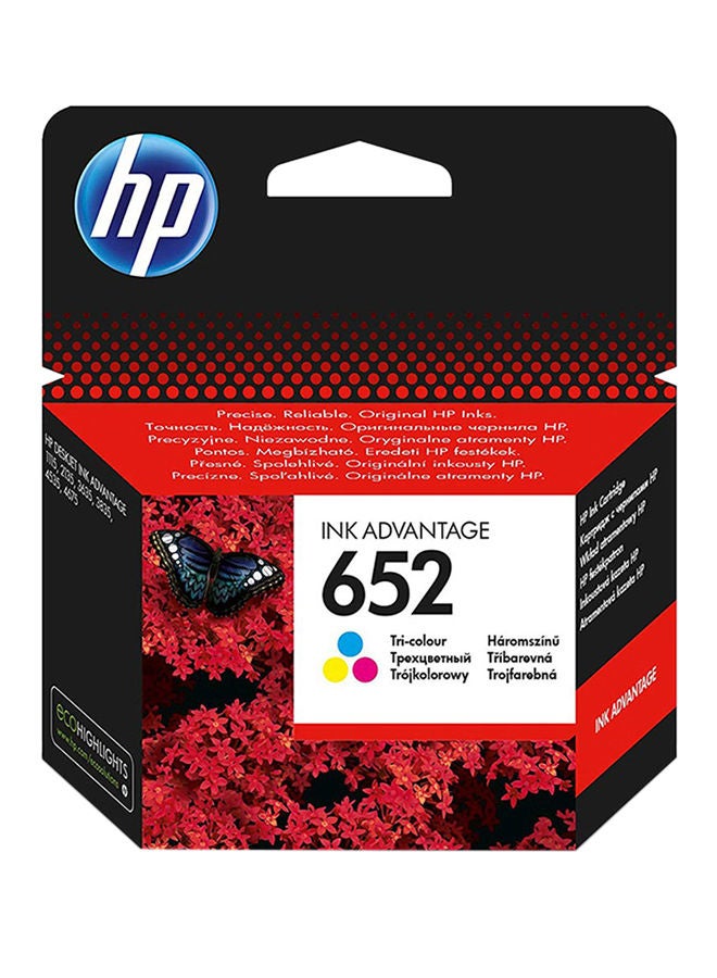 HP خرطوشة حبر أصلية أدفانتج طراز 652 ثلاثي الألوان - Image 1