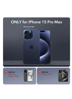 ESR ESR for iPhone 15 Pro Max Case, Full-Body Shockproof Compatible with MagSafe Cover, 2-Part Tough Magnetic Phone Case with Stand， Exceeds  Protection, Armor Series, Clear Blue  - Image 2