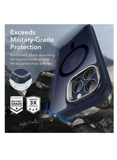 ESR ESR for iPhone 15 Pro Max Case, Full-Body Shockproof Compatible with MagSafe Cover, 2-Part Tough Magnetic Phone Case with Stand， Exceeds  Protection, Armor Series, Clear Blue  - Image 4
