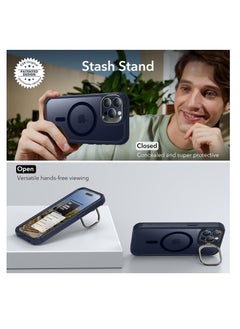 ESR ESR for iPhone 15 Pro Max Case, Full-Body Shockproof Compatible with MagSafe Cover, 2-Part Tough Magnetic Phone Case with Stand， Exceeds  Protection, Armor Series, Clear Blue  - Image 5