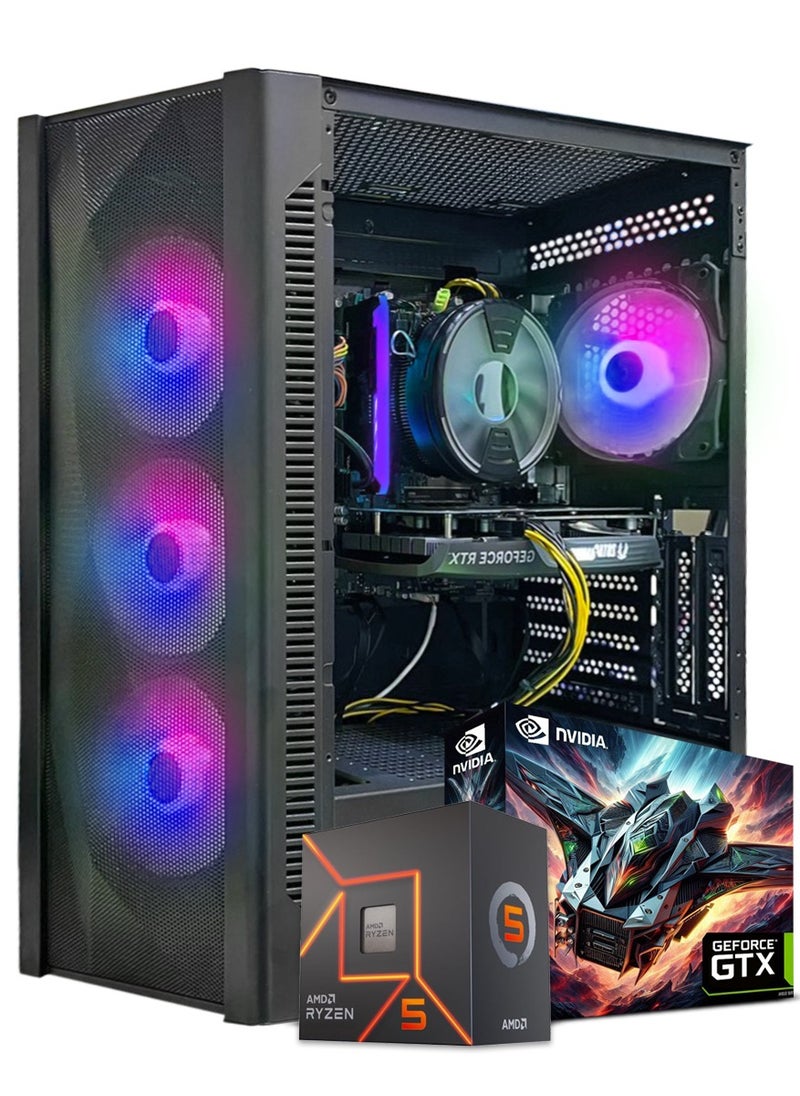 Truenort Gaming PC, AMD Ryzen 5-5500, GTX 1650, 16GB RAM, 1TB SSD,Window 11 Pro, Black Case  - Image 1