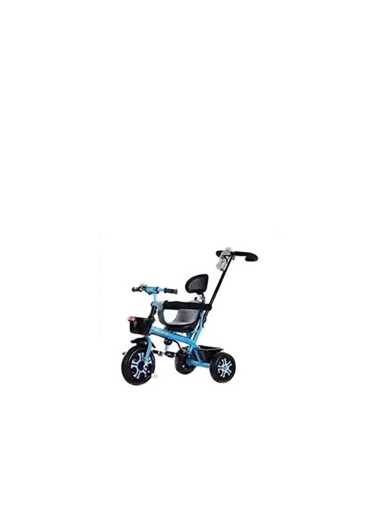 Blue Color Baby cycle for Kids tricycle With push Bar Ride On Tricycle Bike Baby Cycle Toys Kids baby entertainer tricycle With push Bar Cycle  - Image 2