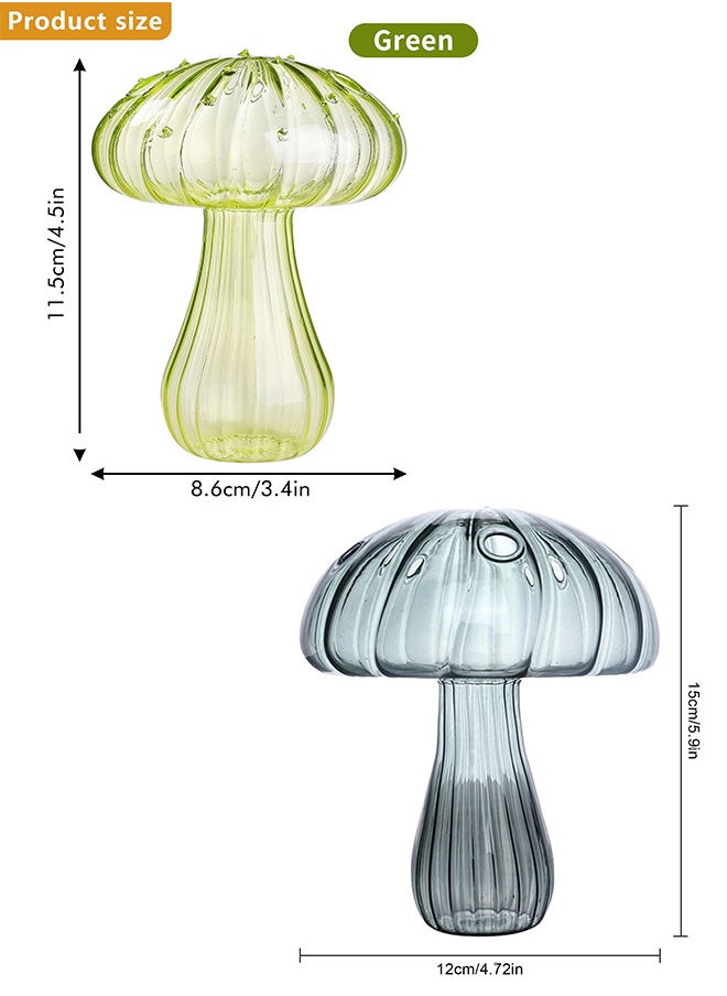 2Pcs Decorative Glass Mushroom Vases for Home Office Decorations - pzsku/Z317DA1D3B4542DF01A41Z/45/_/1712719716/a5c2349c-25b0-417c-9d8a-7cb427e2c66e