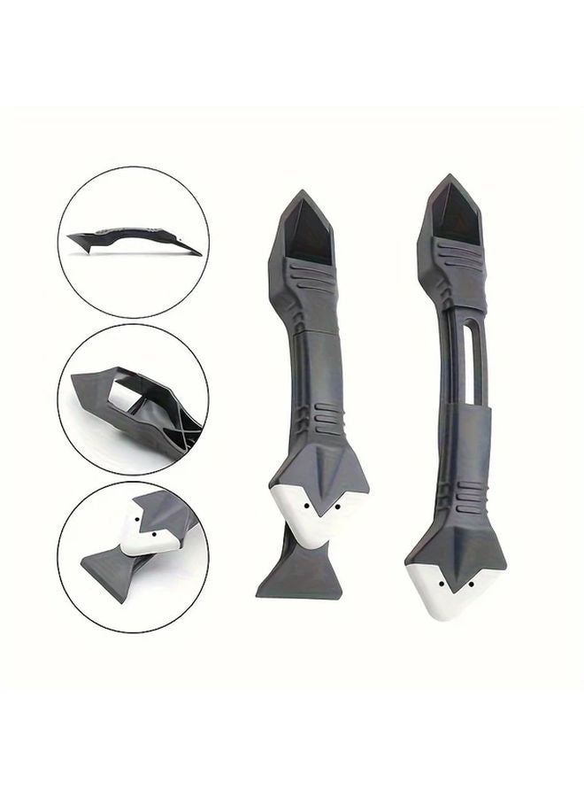 5 In 1 Silicone Caulking Tool Set With Stainless Steel Head And 5 Reusable Pads - Image 3